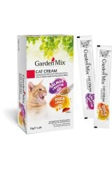 GardenMix Somonlu ve Ördekli Karışık Sıvı Kedi Ödülü 24X15 Gr