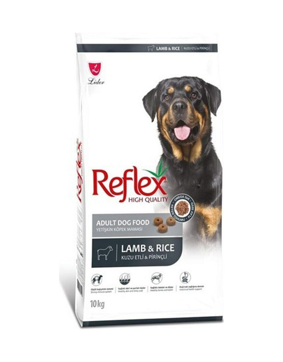 Reflex High Quality Kuzu Etli ve Pirinçli Yetişkin Köpek Maması 10 Kg