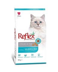 Reflex Sterilised Somonlu ve Pirinçli Kısırlaştırılmış Yetişkin Kedi Maması 10 KG