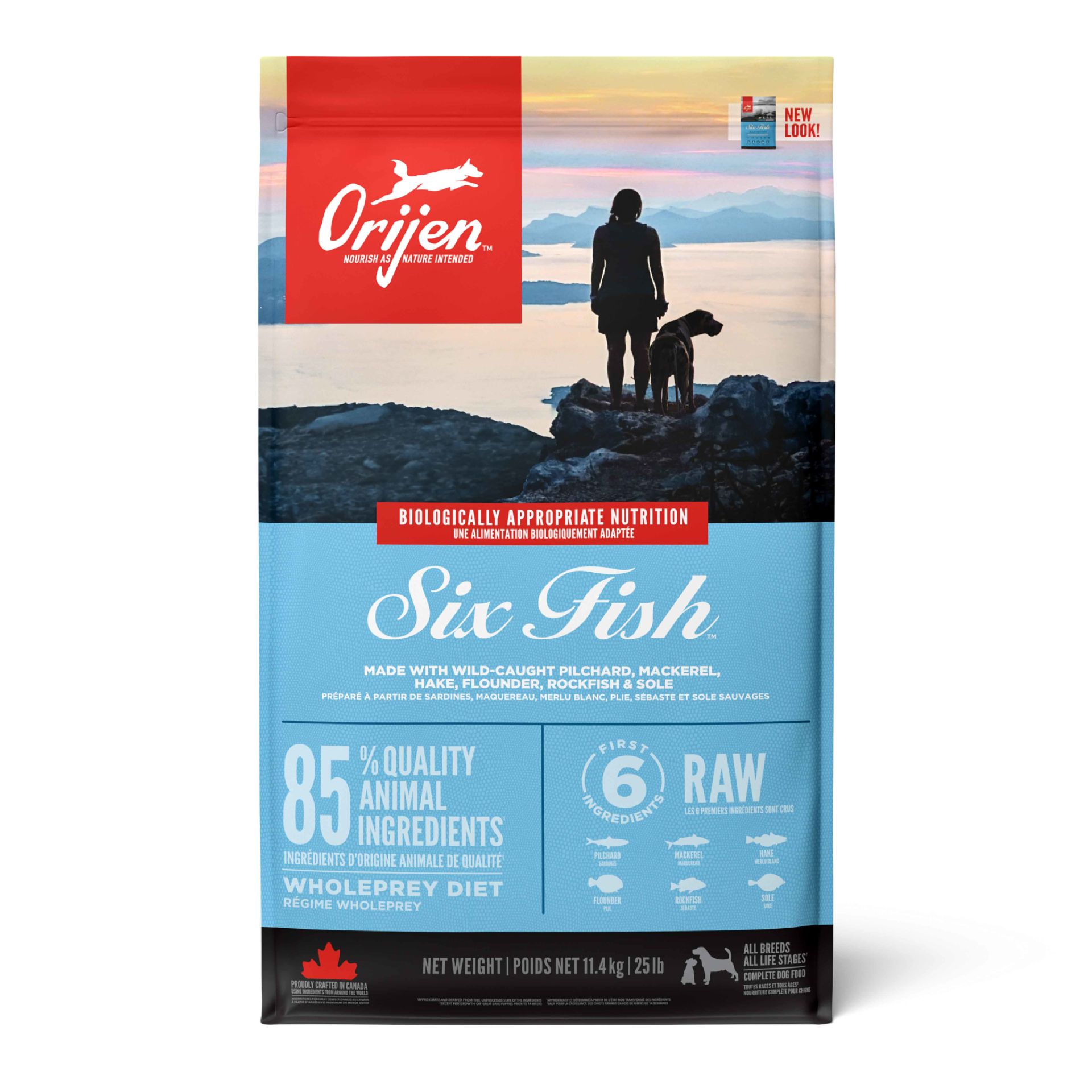 Orijen Six Fish Tüm Irk Ve Yaşam Evreleri İçin Köpek Maması 11,4 Kg