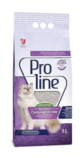 Proline Lavantalı Topaklaşan İnce Bentonit Kedi Kumu 5 Lt