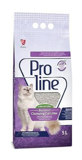 Proline Lavantalı Topaklaşan İnce Bentonit Kedi Kumu 5 Lt x 4 Adet