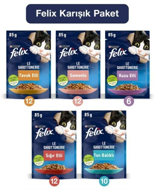 Felix Karışık Yaş Kedi Maması 104  Adet