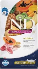 N&D Tropical Düşük Tahıllı Kuzulu Tropikal Meyveli Kısırlaştırılmış Yetişkin Kedi Maması 1500 Gr