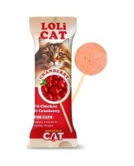 Eurogold Cat Lolicat Kediler İçin Tavuklu Kızılcıklı Ödül Lolipop