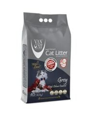 Vancat Grey Aktif Karbonlu İnce Taneli Topaklaşan Kedi Kumu 10 Lt x 2 Adet
