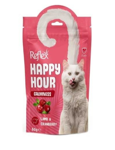 Reflex Happy Hour Kuzu Etli ve Kızılcıklı Kedi Ödül Maması 60 Gr