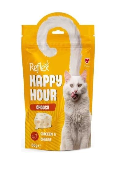 Reflex Happy Hour Tavuklu Peynirli Kedi Ödül Maması 60 Gr