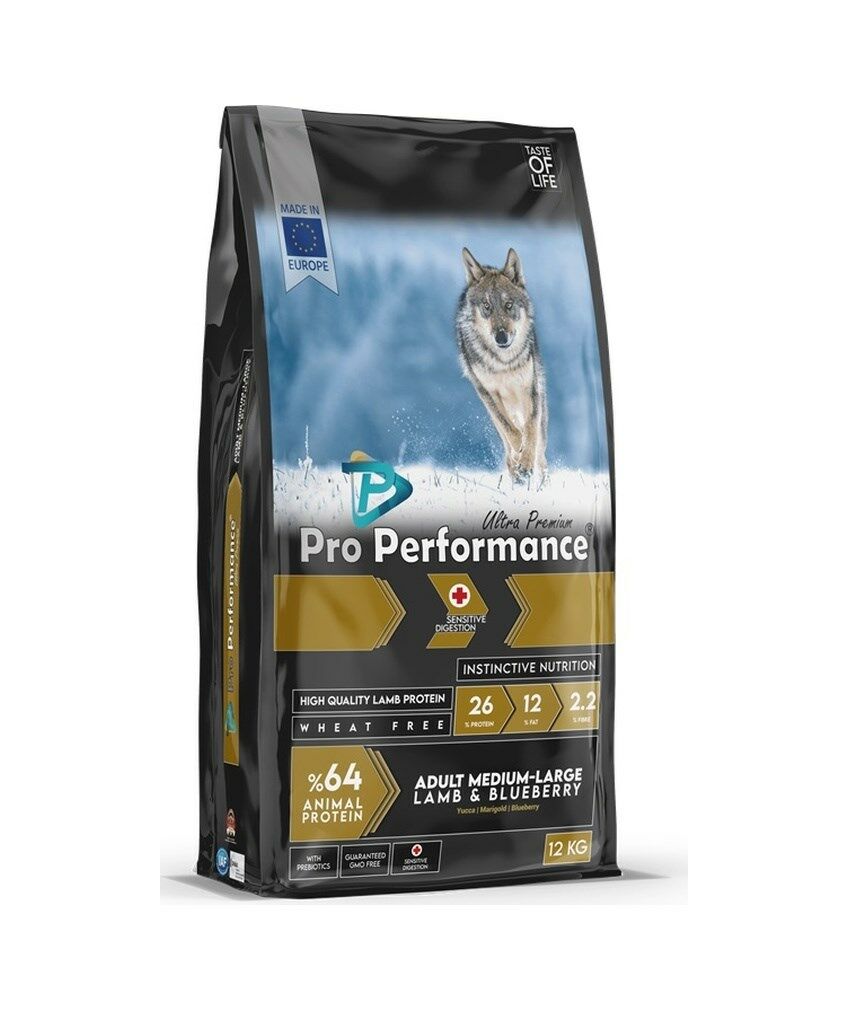 Pro Performance Kuzu Etli Orta ve Büyük Irk Yetişkin Köpek Maması 12 KG