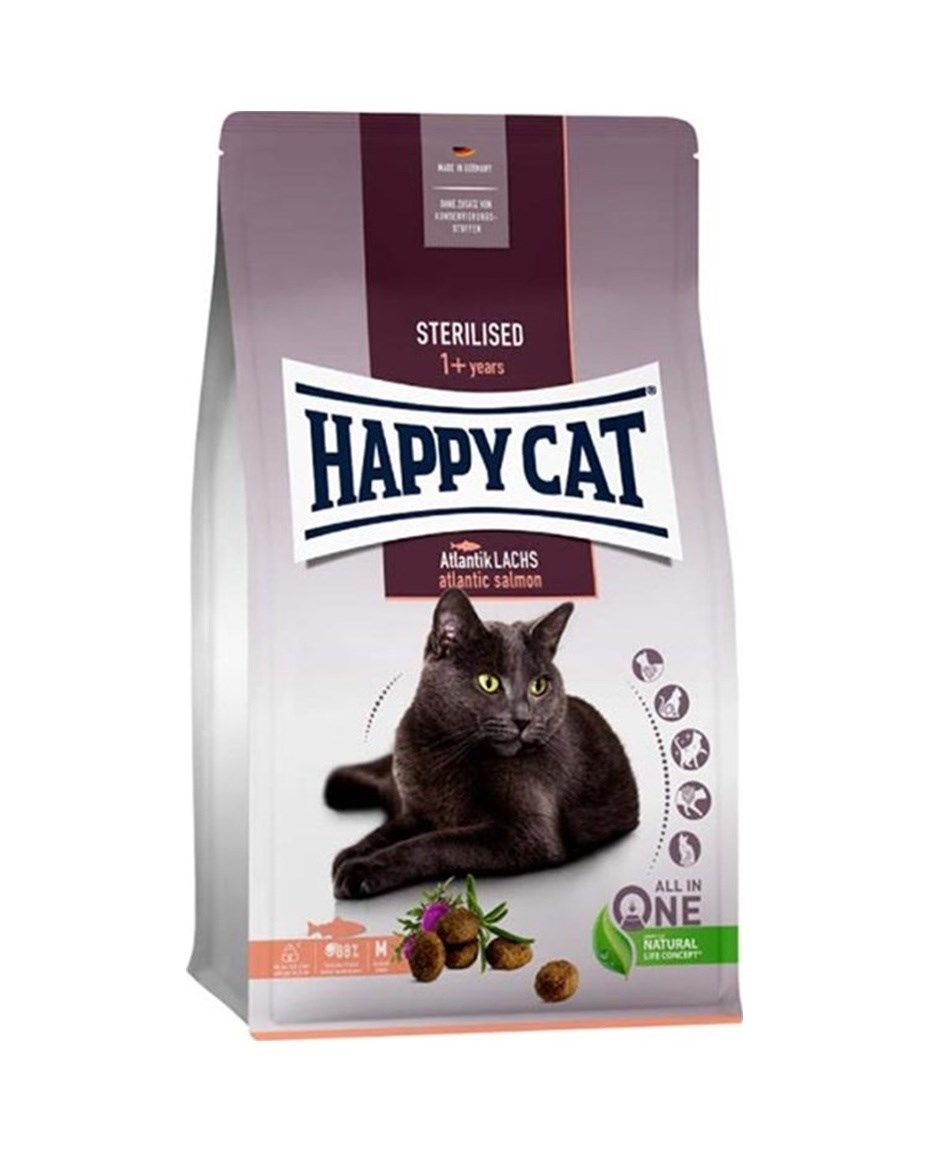 Happy Cat Somonlu Atlantic Kısırlaştırılmış Yetişkin Kedi Maması 4 KG