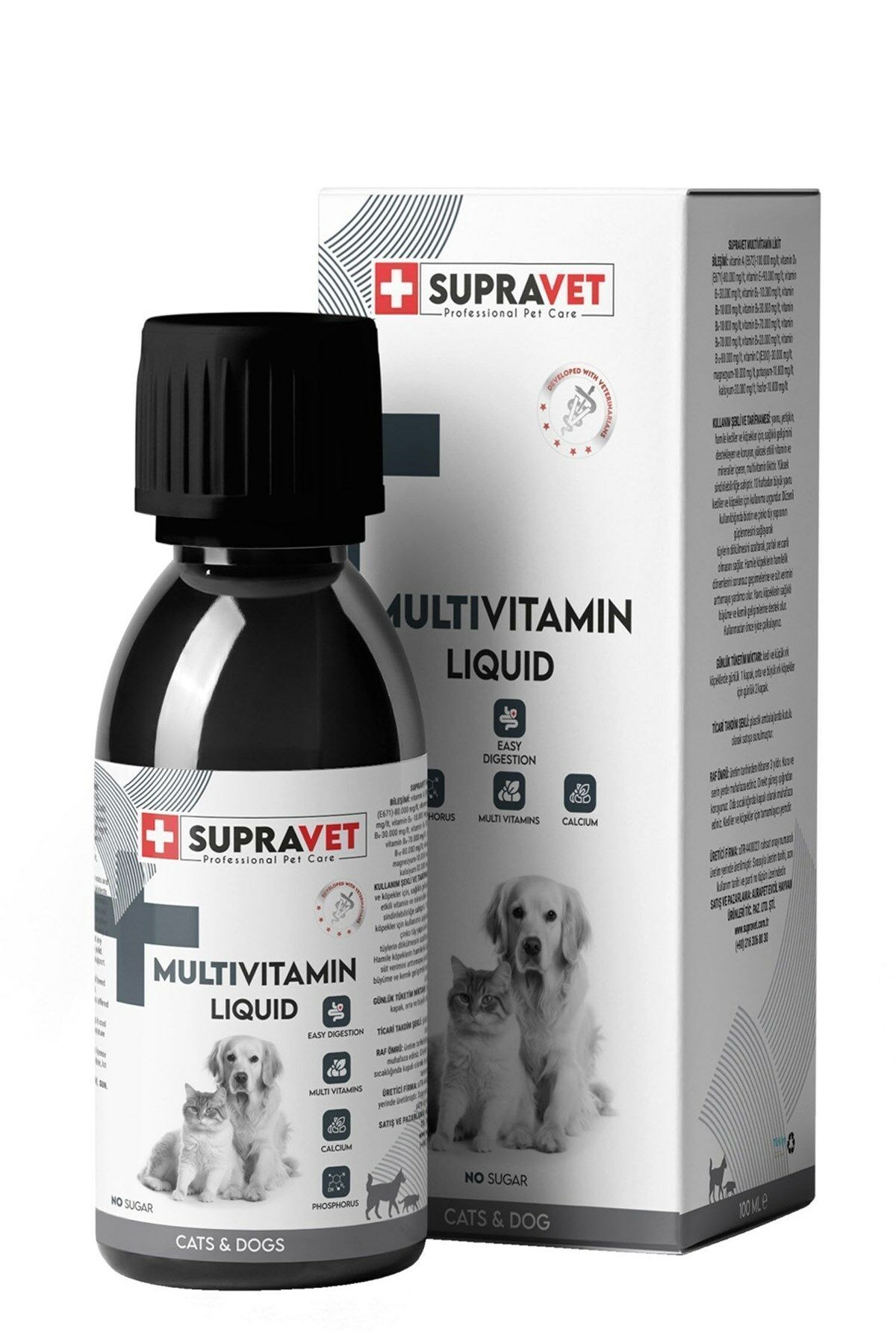Supravet Multivitamin Sağlıklı Kedi ve Köpekler İçin Sıvı Damla 100ml