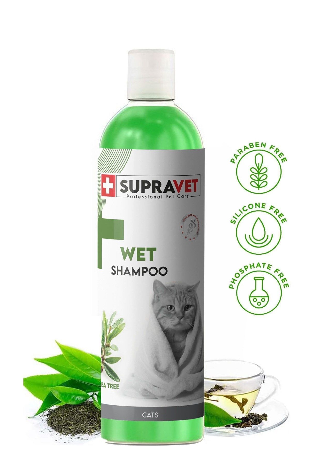 Supravet Shampoo Çay Ağacı Özlü Kedi Şampuanı 200 ml