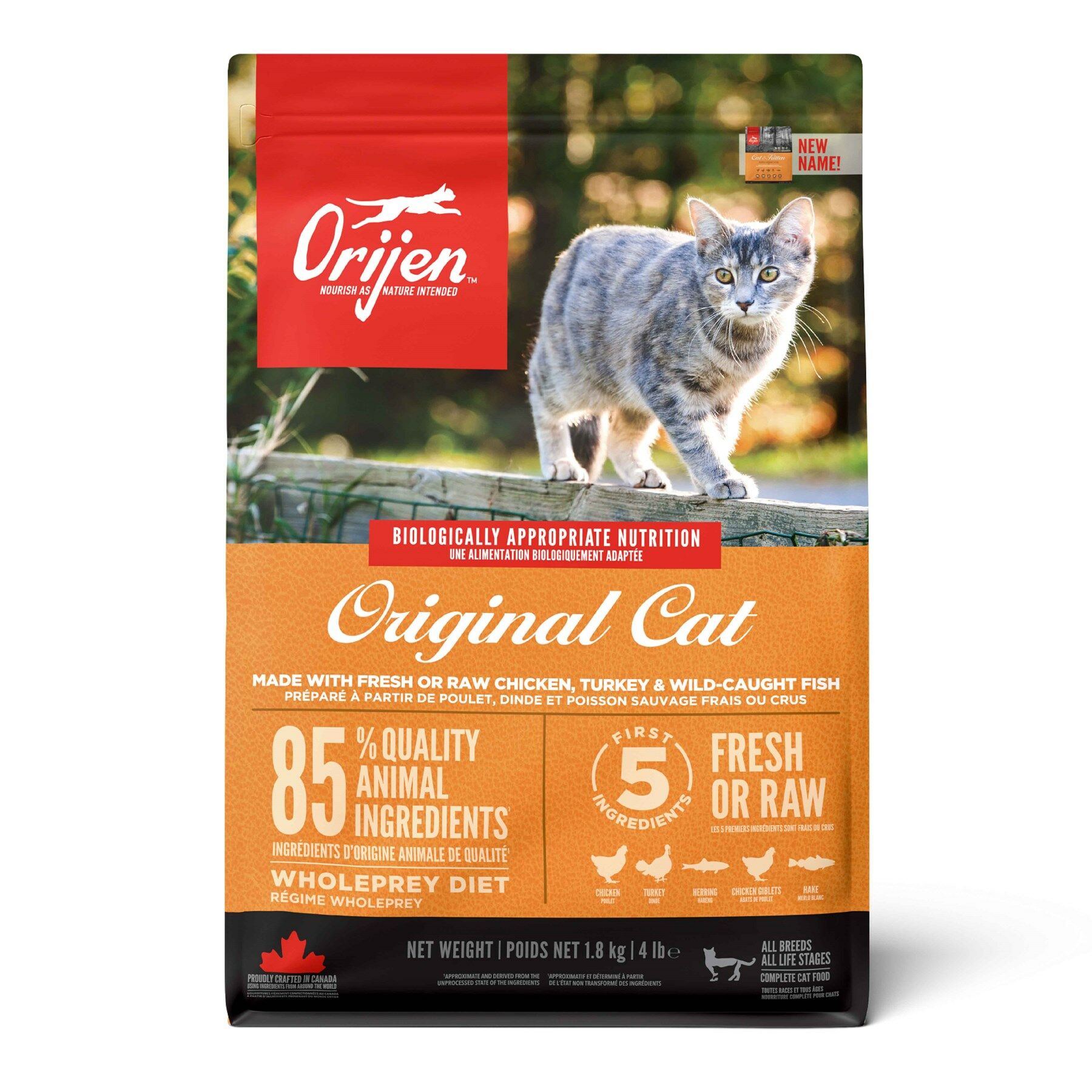 Orijen Original Yavru ve Yetişkin Kedi Maması 4,5 Kg