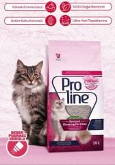 Proline Bebek Topaklaşan İnce Bentonit Pudralı Kedi Kumu 20 Lt
