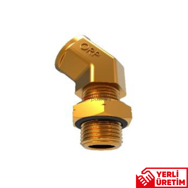 45° Dönerli Şasi Geçiş Dirseği (M16x1,5 - M16x1,5)
