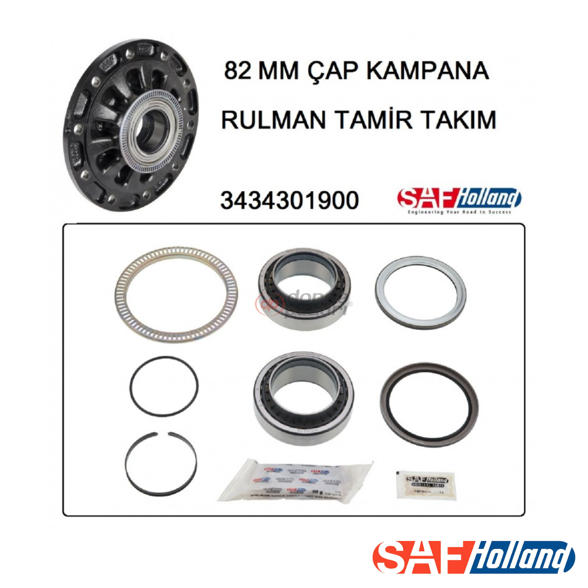 SAF KAMPANALI PORYA RULMAN SET 82 MM 03434301900