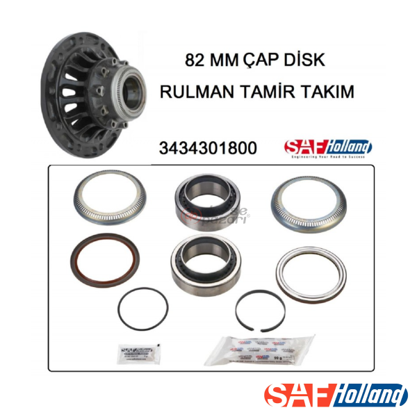 SAF DİSK PORYA RULMAN SET 82 MM 03434301800