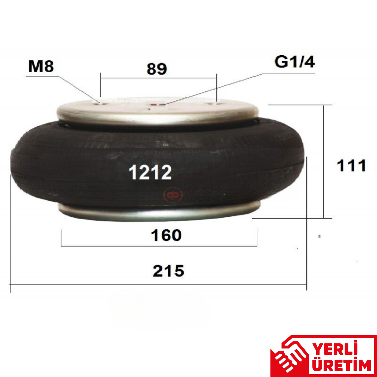 TEK KATLI SÜSPANSİYON KALDIRMA KÖRÜK 215 MM ÇAP P30.1212.P02