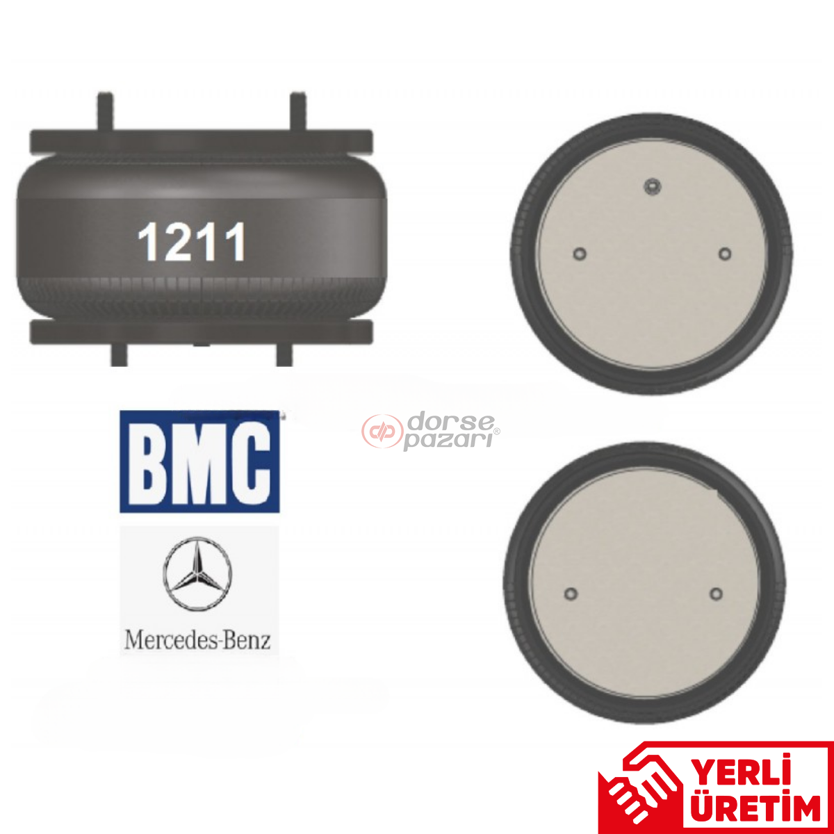 TEK KATLI MERCEDES BMC KIRKAYAK DİNGİL KÖRÜK P30.1211.P01