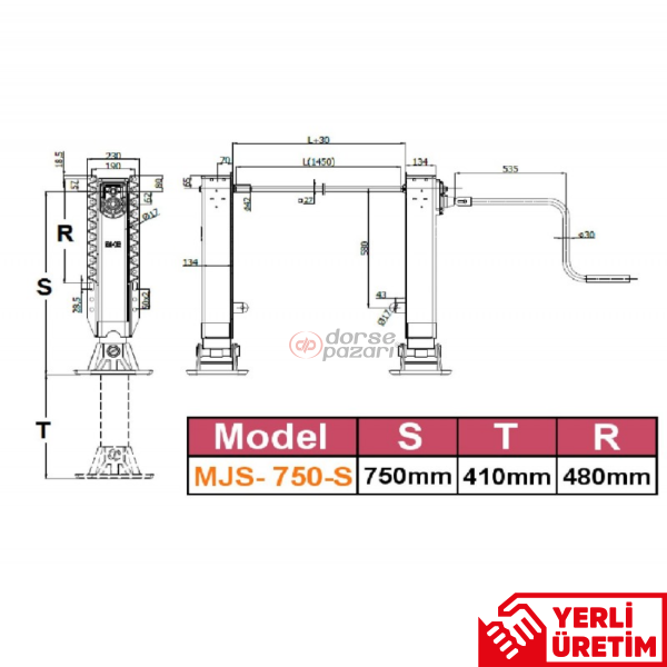 DORSE PARK AYAK 750 LİK SET 750S
