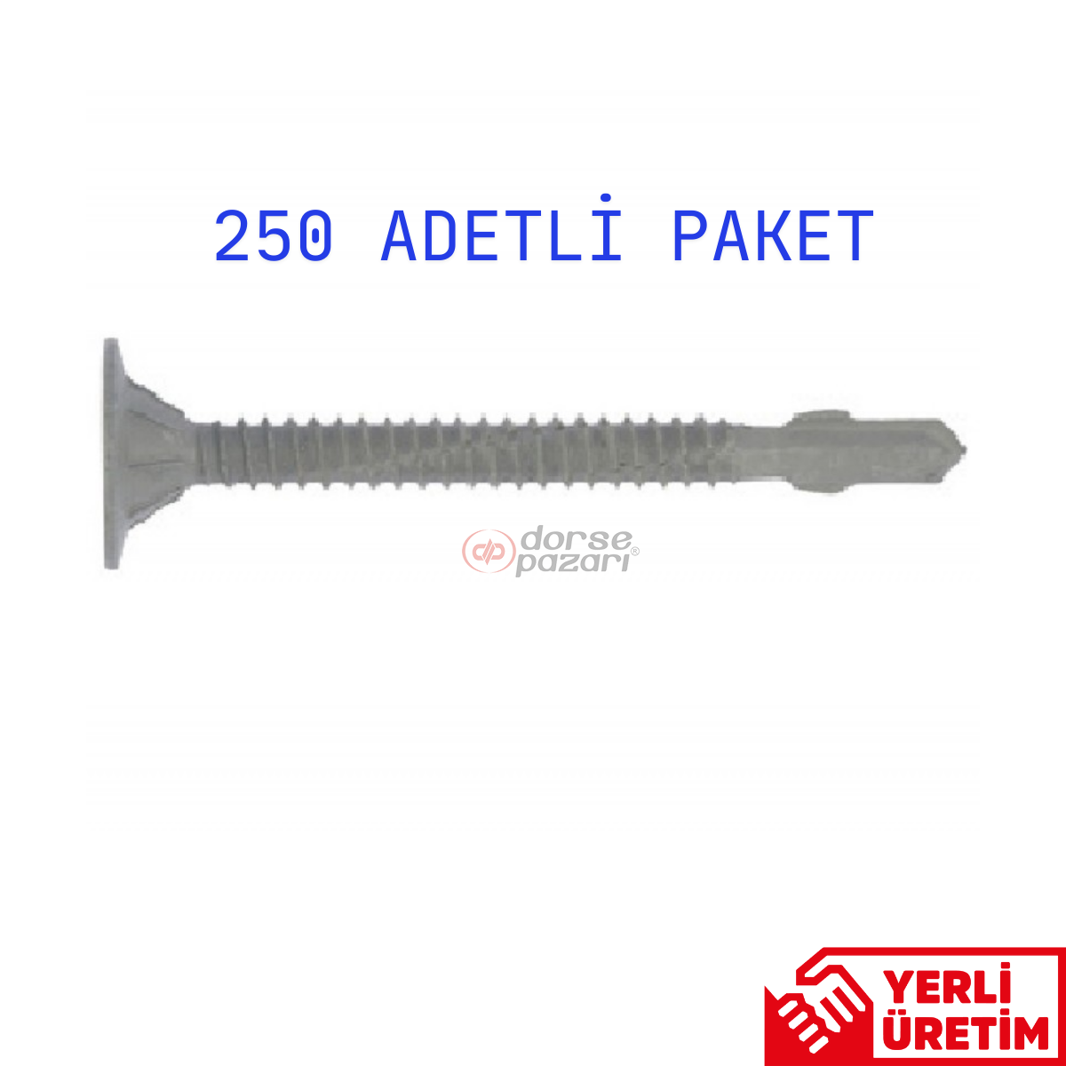 KONTEYNER TABAN VİDASI HAVŞA BAŞLI GENİŞ KAFA 6,3X70 MM TM TV6373 250 ADET