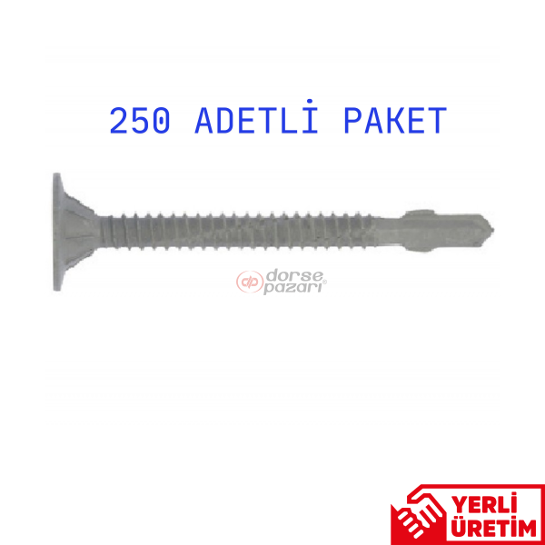 KONTEYNER TABAN VİDASI HAVŞA BAŞLI GENİŞ KAFA 6,3X70 MM TM TV6373 250 ADET