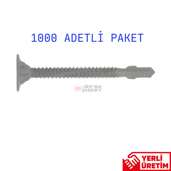 KONTEYNER TABAN VİDASI HAVŞA BAŞLI GENİŞ KAFA 6,3X70 MM TM TV6373 1000 ADET