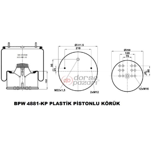 4881 BPW SÜSPANSİYON DORSE KÖRÜK BPW 05.429.43.41.0