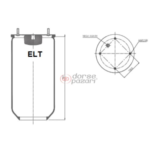 813 BPW TİPİ SÜSPANSİYON DORSE KÖRÜK KOMPLE METALLİ E10.813.C