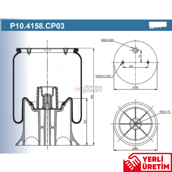 4158 SCHIMTZ TİPİ SÜSPANSİYON DORSE KOMPLE KÖRÜK