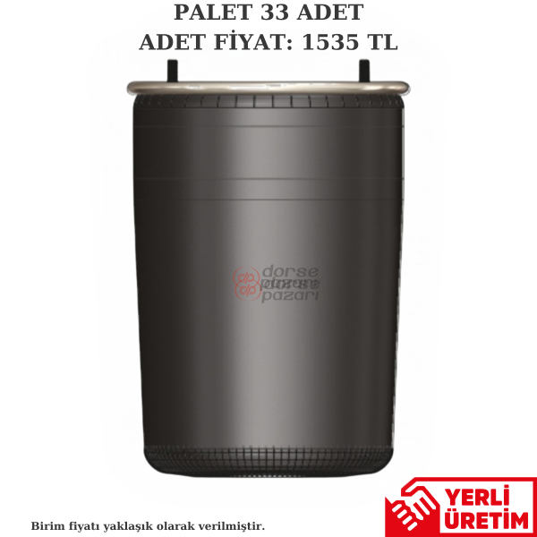 881 BPW TİPİ SÜSPANSİYON DORSE KÖRÜK LASTİK E 10.811.S. 33 ADET 1 PALET