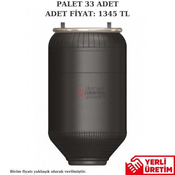 4022 SAF TİPİ SÜSPANSİYON DORSE KÖRÜK LASTİK E 10.4022.S02 33 ADET