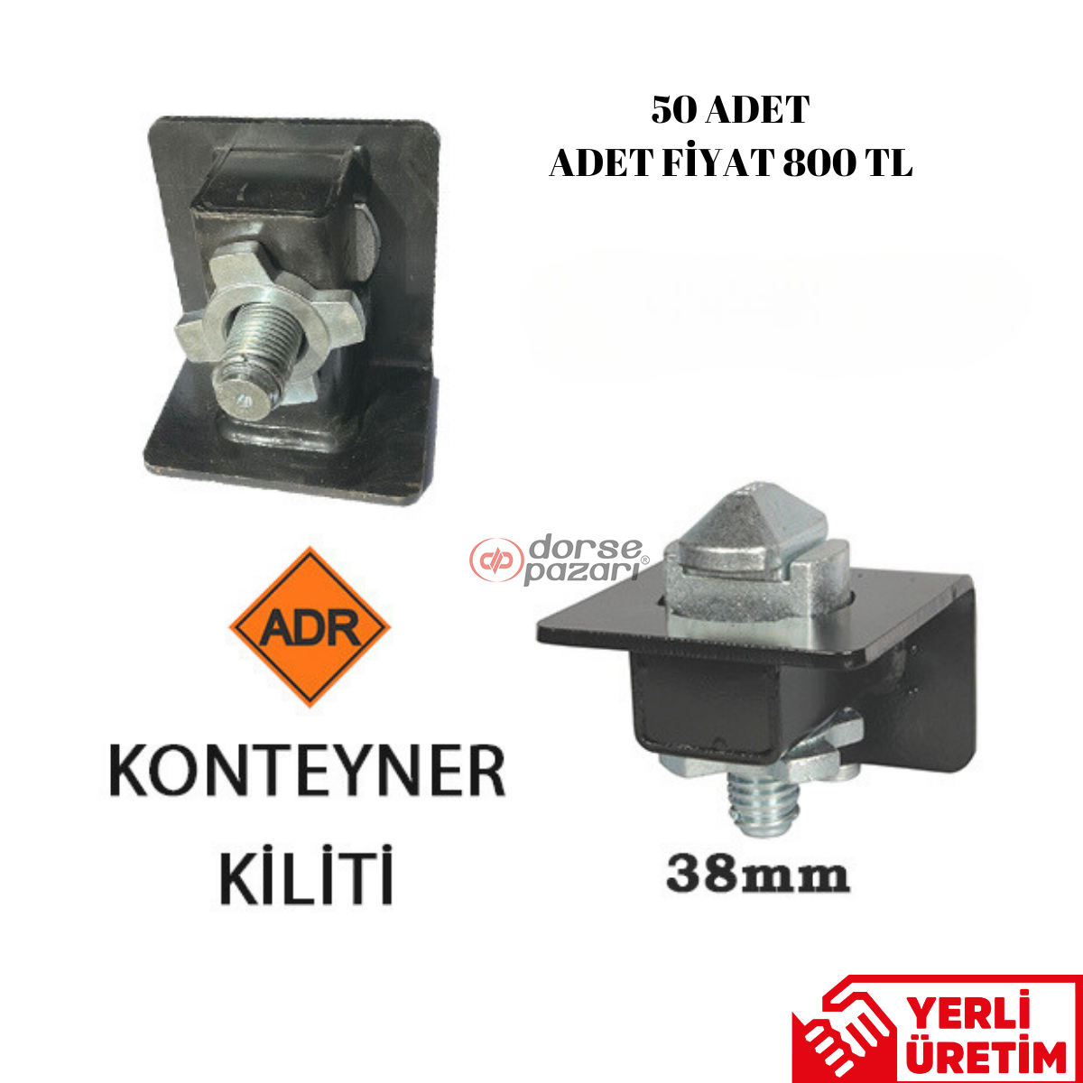 KONTEYNER KİLİTİ KÜÇÜK 38MM 50 ADET