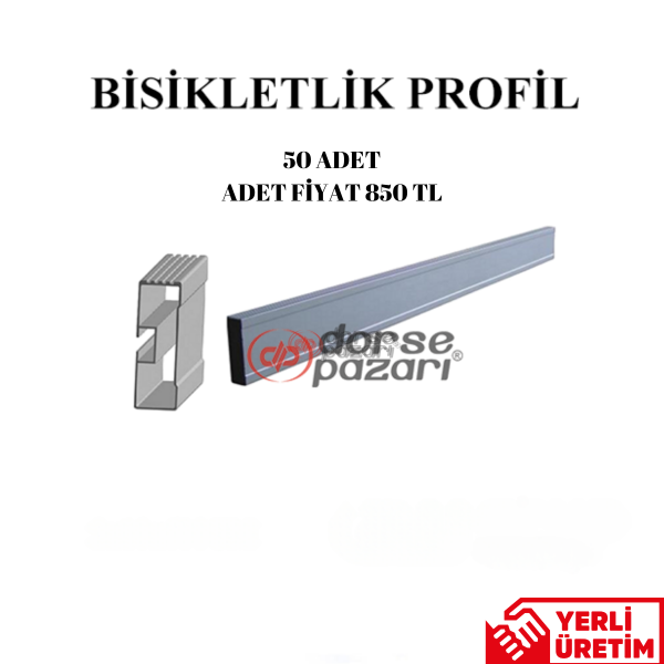 ALÜMİNYUM BİSİKLETLİK 6 METRE 50 ADET
