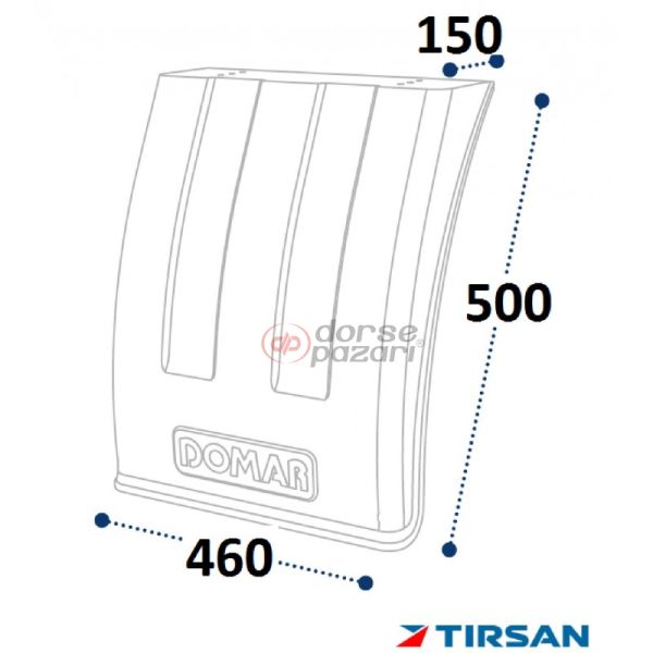 TIRSAN ÇAMURLUK MİDİLLİ 500 MM DOMAR SOL CA 00387