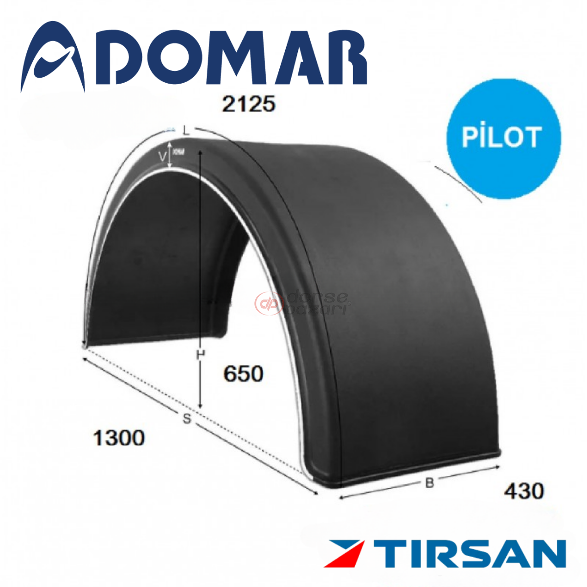 TIRSAN DOMAR DORSE ÇAMURLUK YARIM DK1680 CA 00095