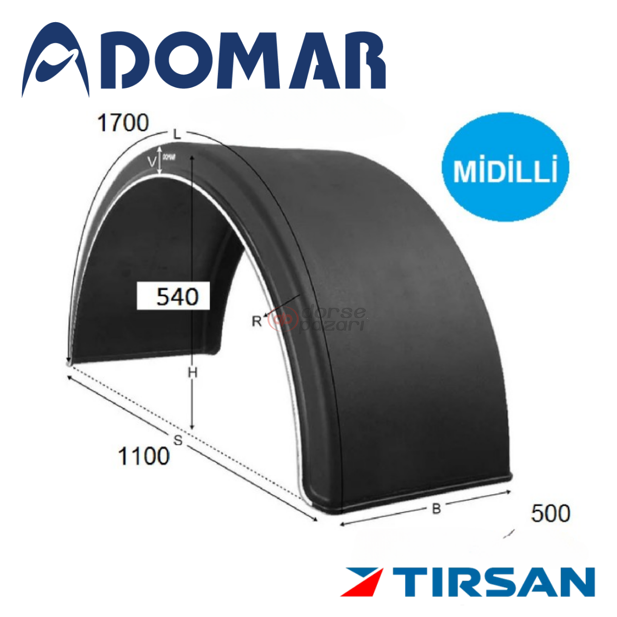 TIRSAN DOMAR DORSE ÇAMURLUK YARIM CA 00092