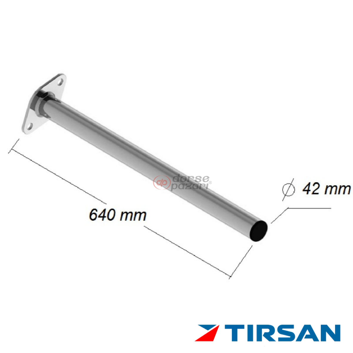 TIRSAN ÇAMURLUK BORUSU 640 MM CA00190