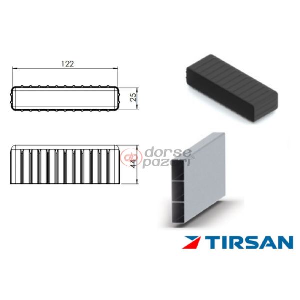 TIRSAN ALÜMİNYUM TAHTALIK PROFİL PLASTİK BAŞLIK PT 00092