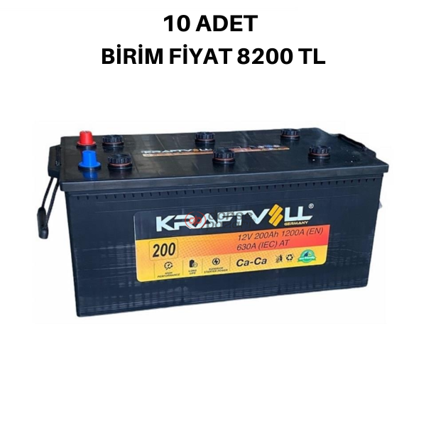 KRAFTVOLL 18020007 AKÜ 12 V 200 AH C (518X279X240) 10 ADET