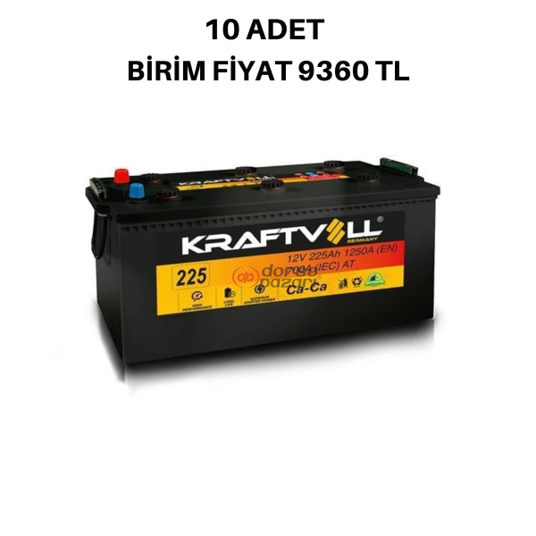 KRAFTVOLL 18020008 AKÜ 12 V 225 AH C (518X279X240) 10 ADET