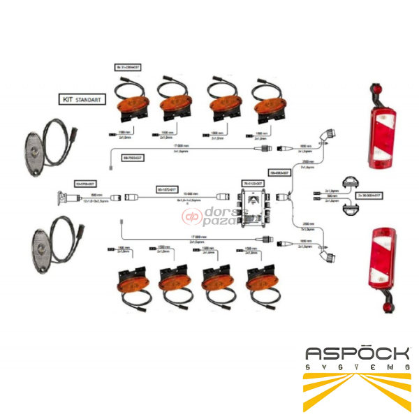 ASPÖCK TREYLER ECOPOINT STOPLU ELEKTRİK SET
