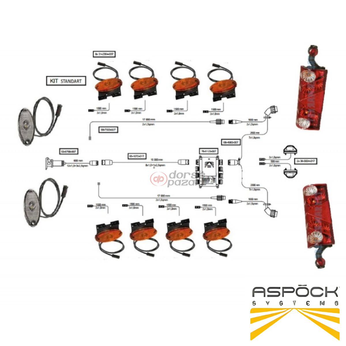 ASPÖCK TREYLER EUROPOINT LI STOPLU ELEKTRİK SET