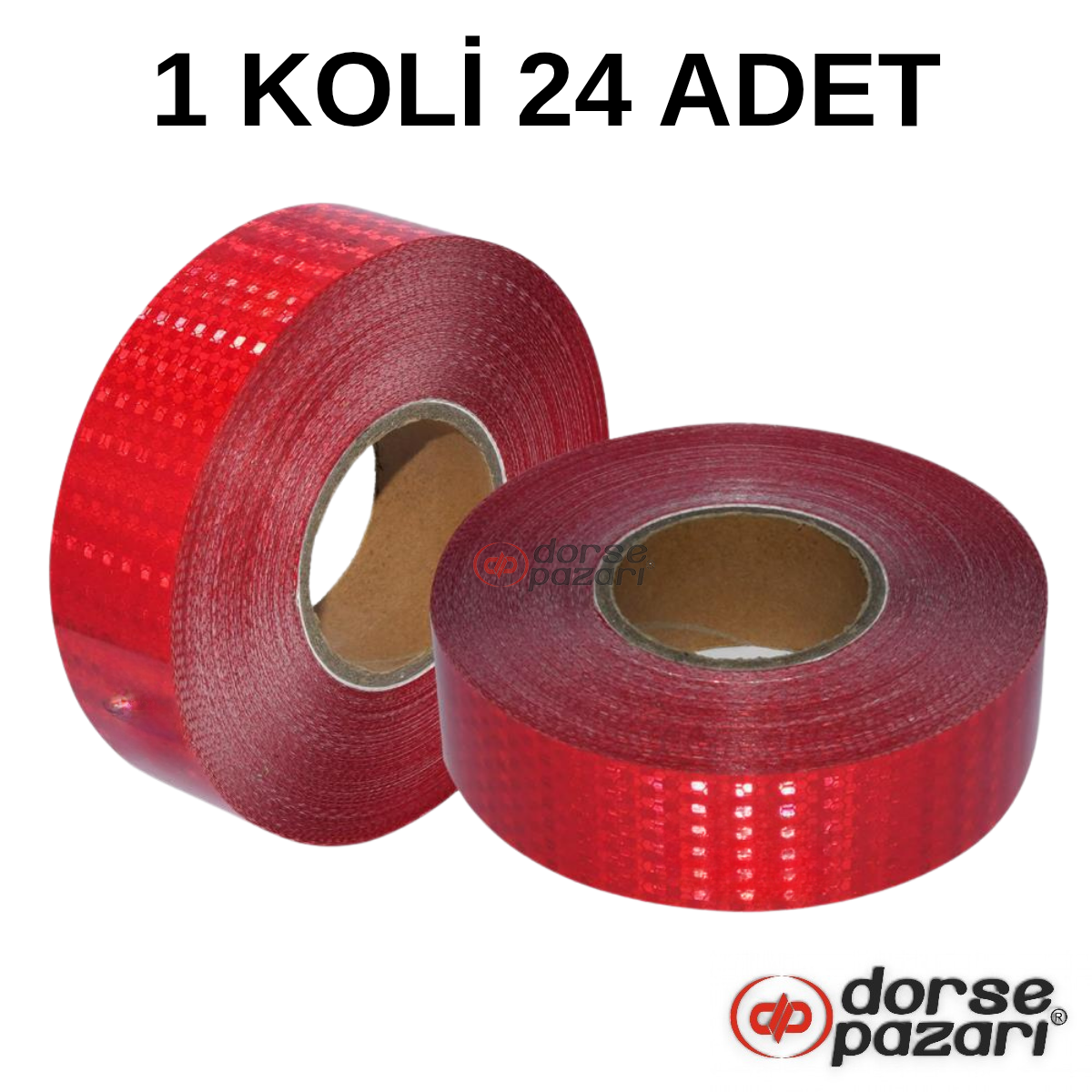 DORSE PAZARI 50 METRE ŞERİT REFLEKTÖR KIRMIZI 1 KOLİ 24 ADET