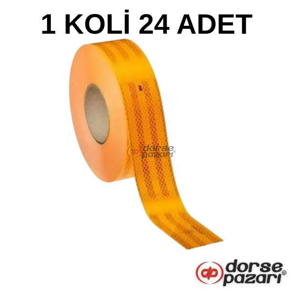DORSE PAZARI 50 METRE ŞERİT REFLEKTÖR SARI 1 KOLİ 24 ADET