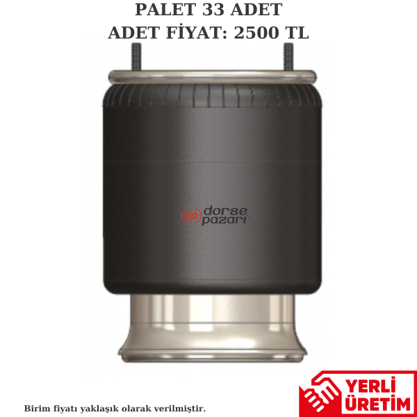 4022 SAF TİPİ SÜSPANSİYON DORSE KÖRÜK KOMPLE METALLİ E10.4022.C02 33 ADET