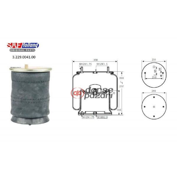 2924 SAF DİNGİL SÜSPANSİYON KÖRÜK 03229004100