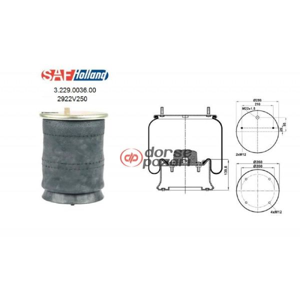 03229003600 SAF DİNGİL SÜSPANSİYON KÖRÜK
