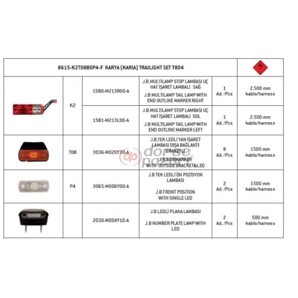SABA TREYLER ELEKTRİK SET 1355 KARİA T804-8615