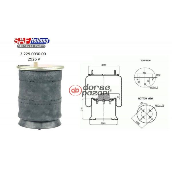 2926 SAF DİNGİL SÜSPANSİYON KÖRÜK 2926V SAF 03229003000